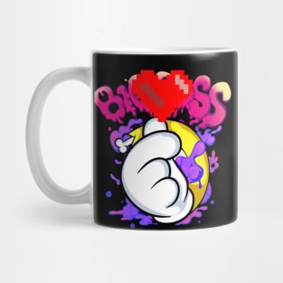 Dope big love hand gesture drawing Mug